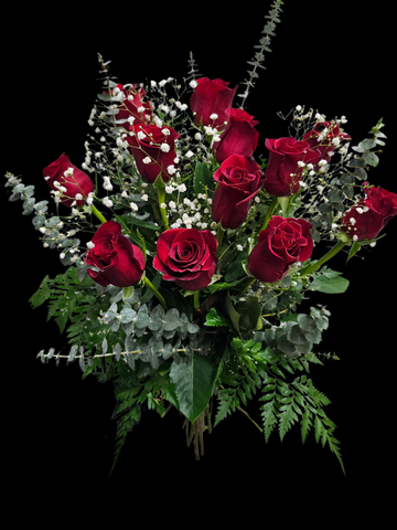 Bouquet de 12 roses rouges