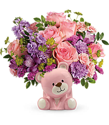 Bouquet ourson d’amour Rose 1