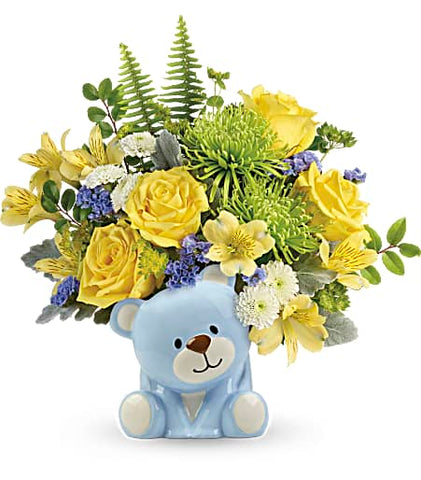 Bouquet ourson d’amour bleu 2
