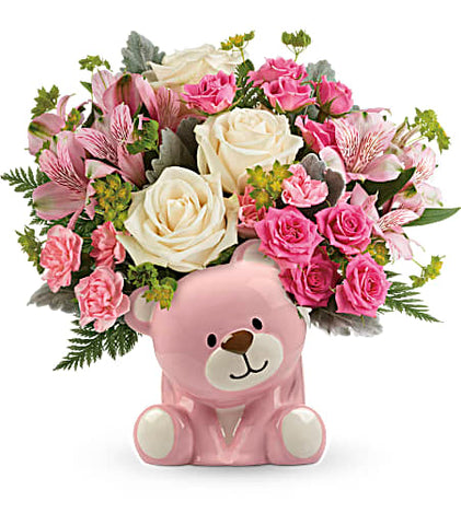 Bouquet ourson d’amour rose 2